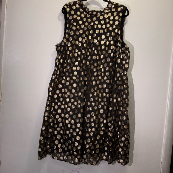 Signature by Robbie Bee Black and Gold Midi Dress - Picture 2 of 6